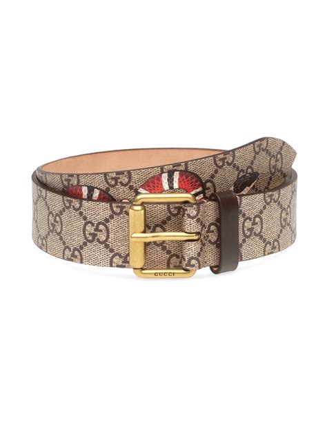 gucci kingsnake print belt|Gucci belt men's size 30.